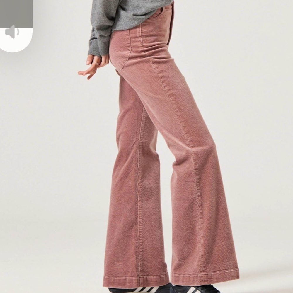 ROLLA'S Dusty Pink Corduroy Flare Jeans - Picture 3 of 11
